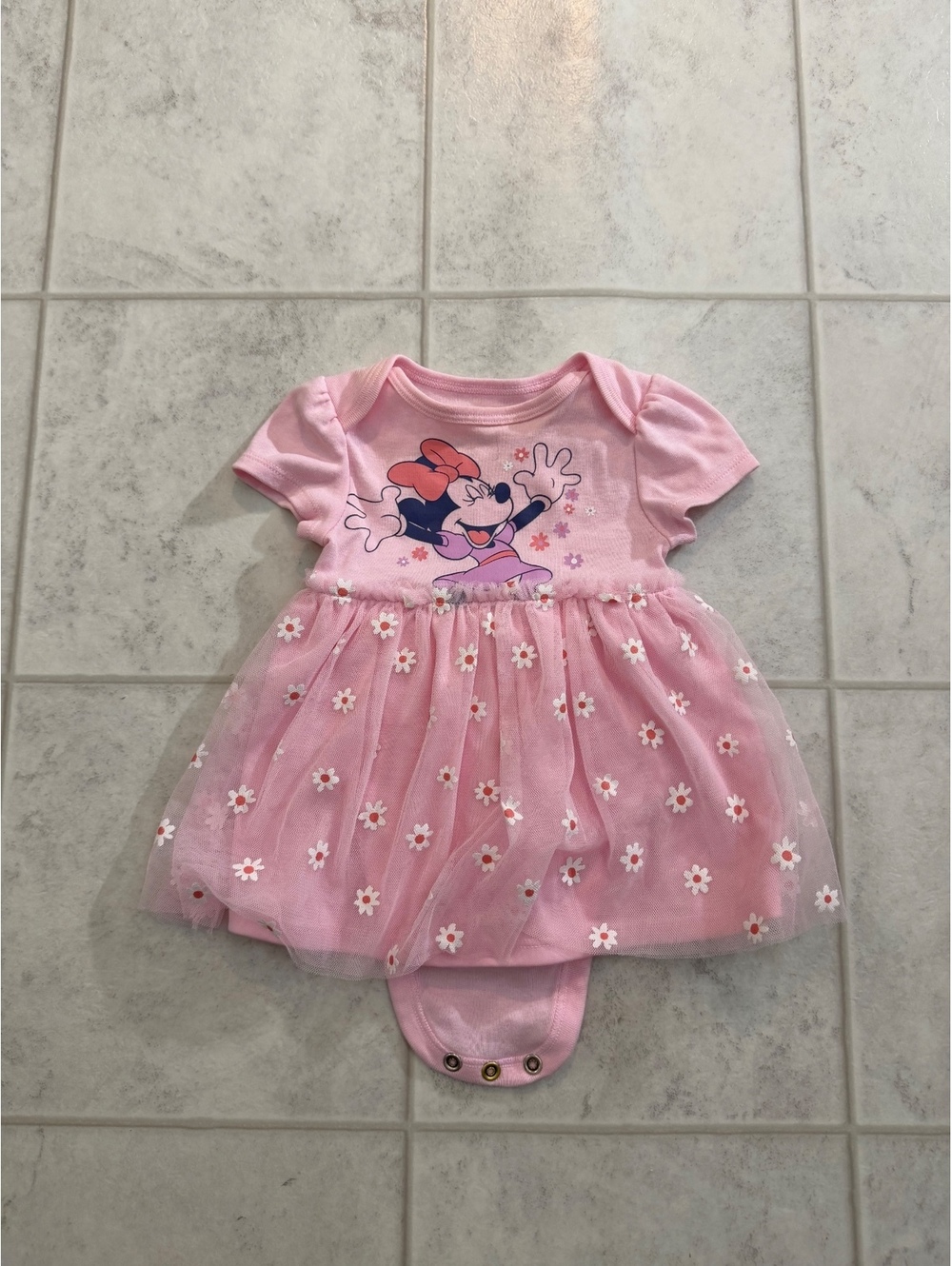 Disney Jumping Beans pink Minnie Mouse baby bodysuit dress